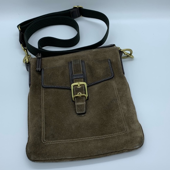 Coach Bags Vintage Coach Suede Leather Crossbody Poshmark